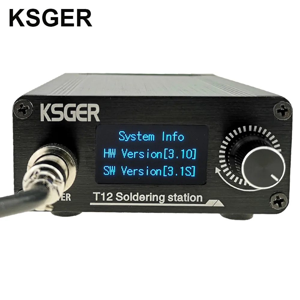 KSGER STM32 V3.1S T12 Lötstation OLED DIY Aluminiumlegierung FX9501 Griff Elektrowerkzeuge Halter Auto-Sleep T12 Eisenspitzen