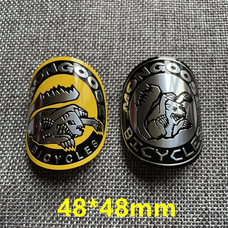 Mongoose vintage classic Bike Kopf Abzeichen Aluminium Decals Aufkleber Für MTB BMX Klapp Fahrrad Rahmen Radfahren Zubehör emblem