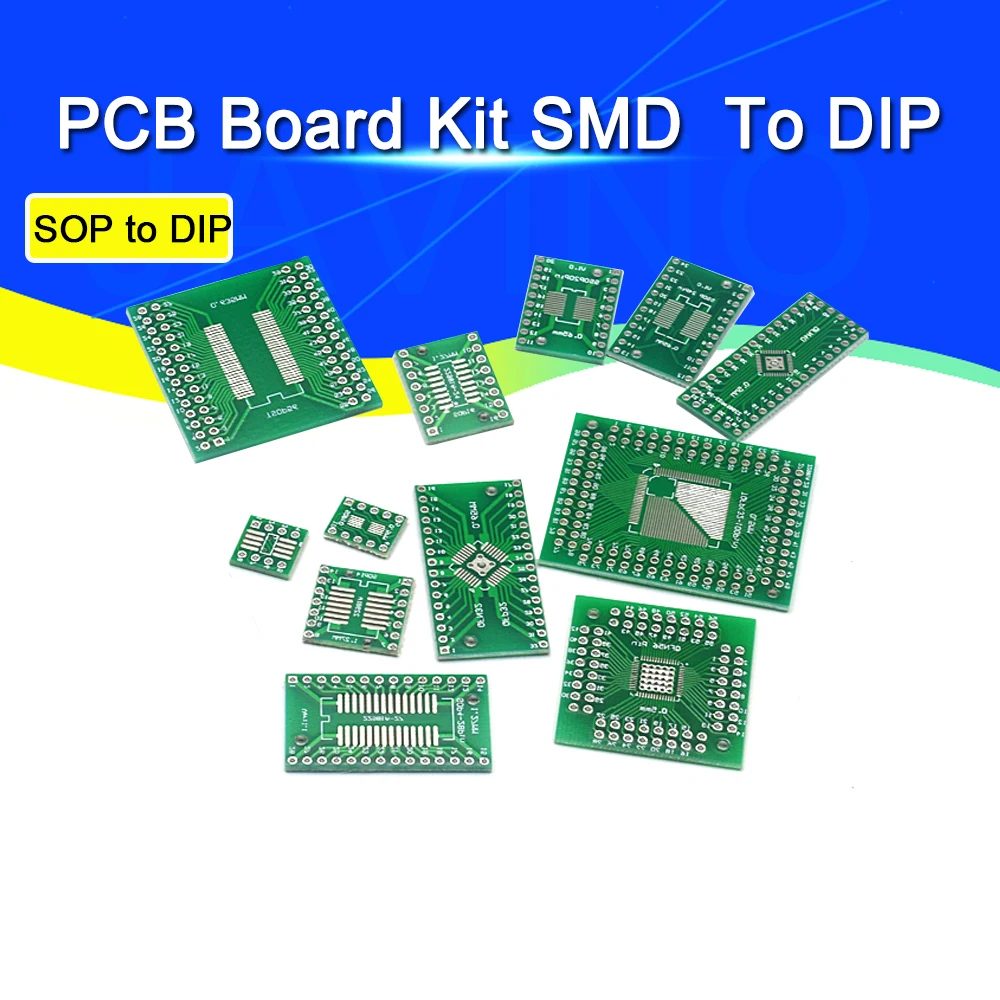 10 stücke PCB Board Kit SMD Drehen Zu DIP Adapter Konverter Platte SOP MSOP SSOP TSSOP SOT23 8 10 14 16 20 28 SMT Zu DIP