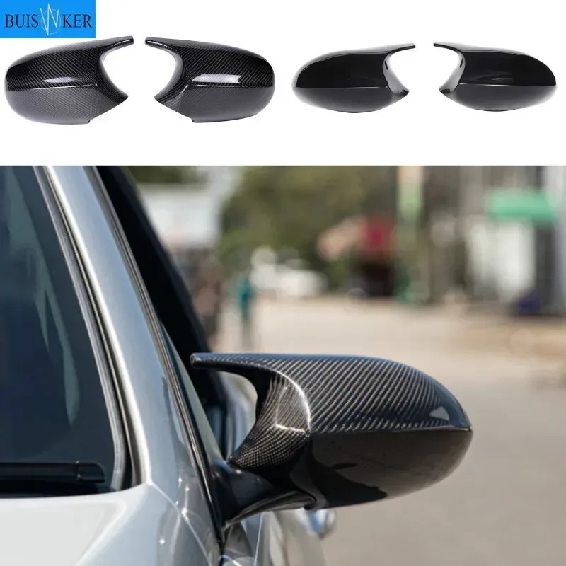 E90 E91 Schwarz M3 Stil Abdeckung E81 E82 E87 E88 für BMW 1 3er E92 E93 Carbon Faser M Look Rückspiegel Kappe Auto Zubehör
