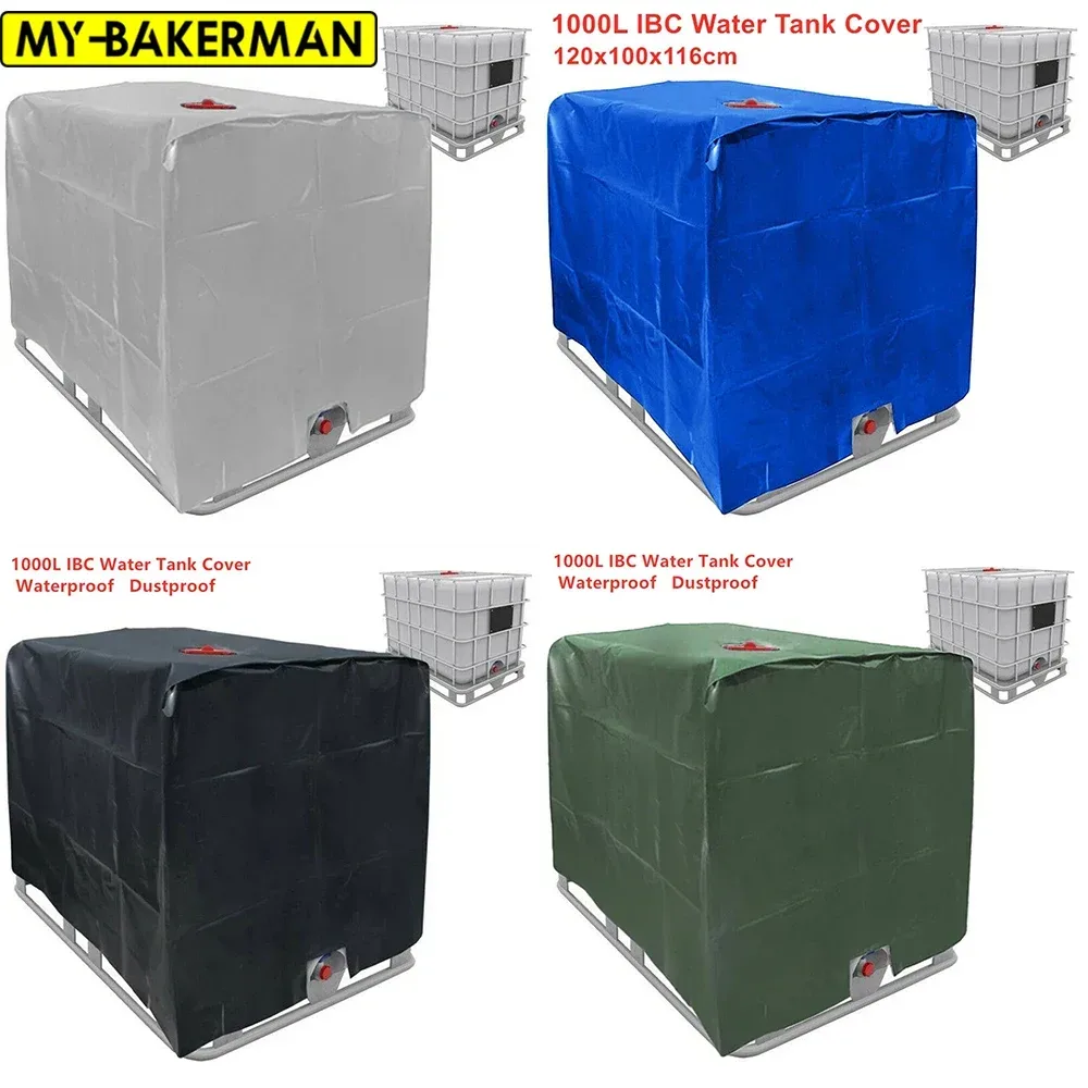 4 Farben IBC-Außenabdeckung für Regenwassertank 1000 Liter Behälter Folien-Wasserdichte Staubschutzabdeckung Sonnenschutz Oxford-Gewebe