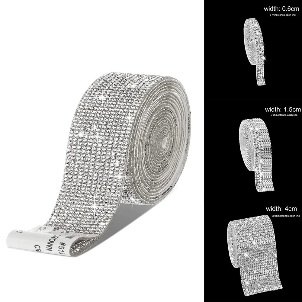 Selbst Klebe Kristall Strass Aufkleber Diamant Band DIY Aufkleber Strass für Kunst Handwerk, DIY Event Auto Telefon Dekoration