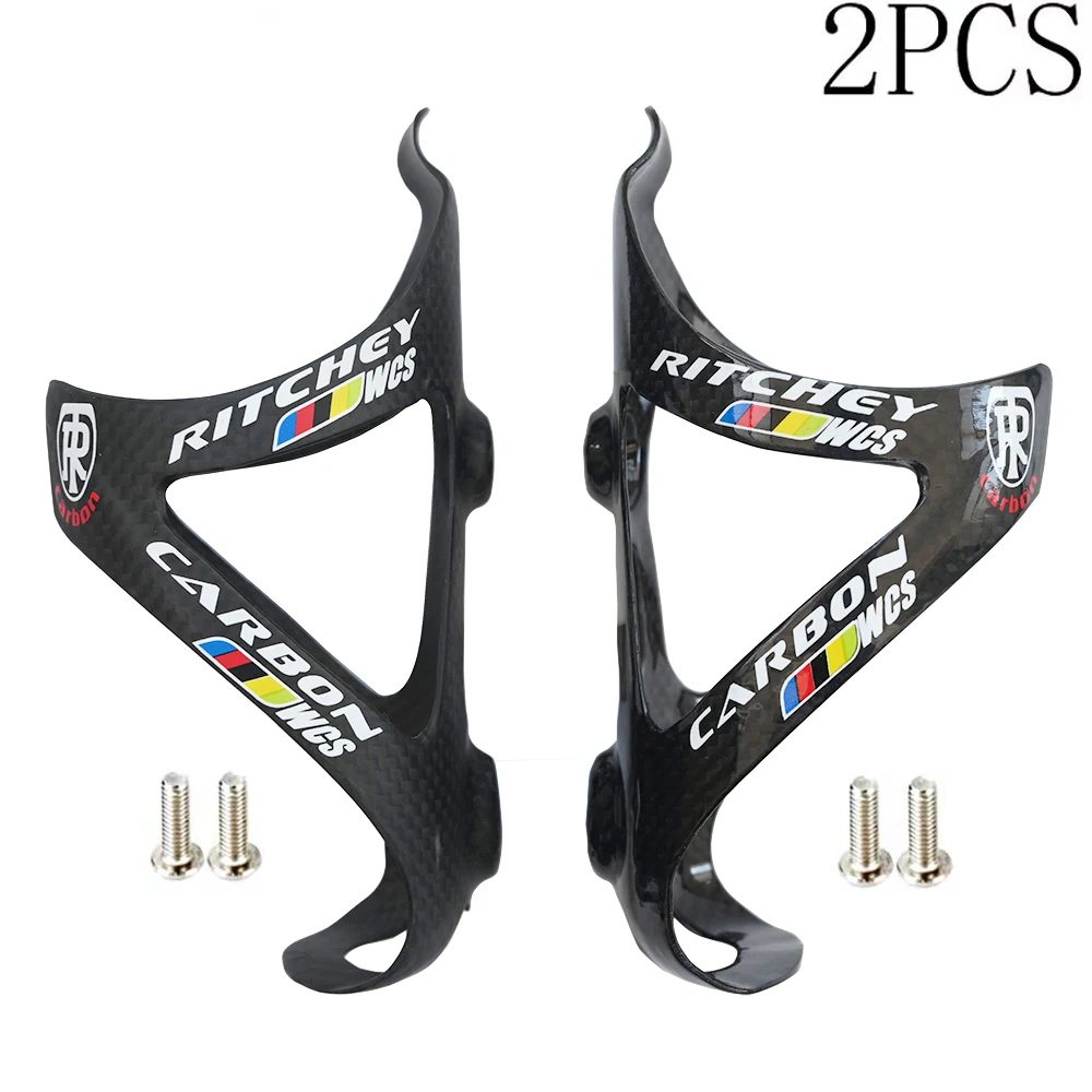 2PCS Volle Carbon Faser Fahrrad Wasser Flasche Käfig MTB Rennrad Flasche Halter Ultra Licht Zyklus Ausrüstung Matt/glanz