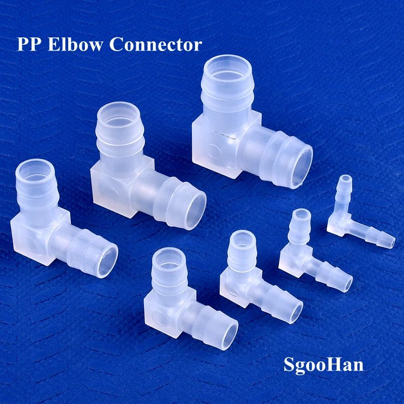 5 ~ 200 stücke 4 ~ 20mm PP Ellenbogen Anschlüsse Aquarium Tank Armaturen Luftpumpe Belüfter Pagode Joint garten Bewässerung Medizinische Schlauch Verbindungen