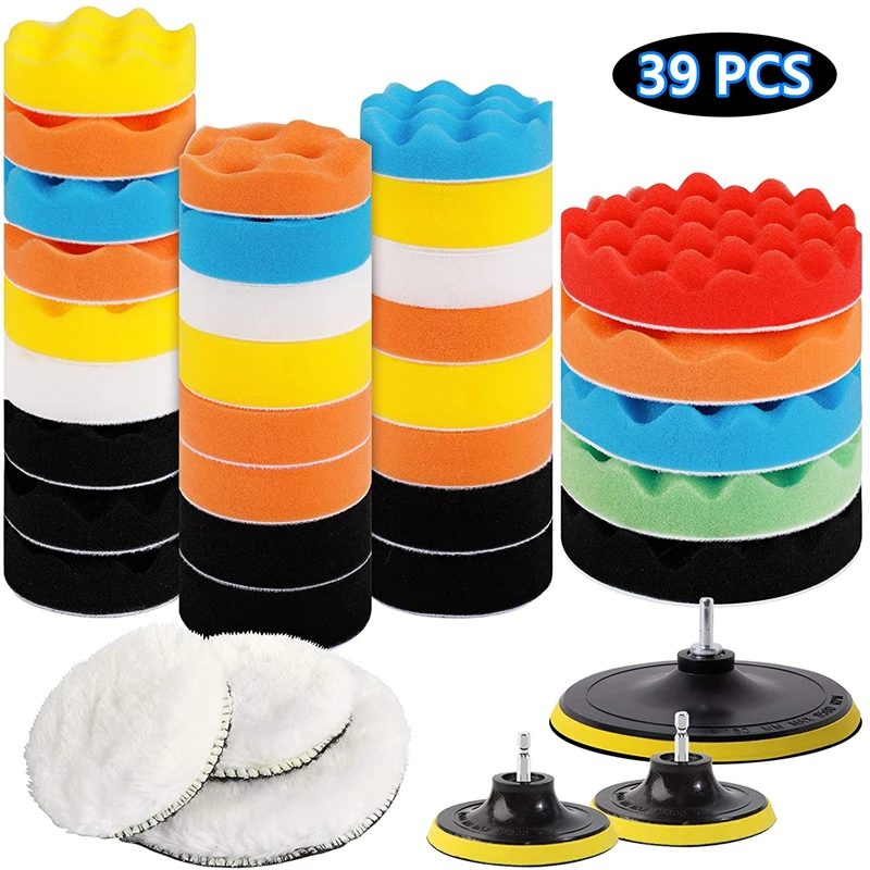 Auto Polieren Schwamm Pads Kit Schaum Pad Puffer Kit Polieren Maschine Wachs Pads für Auto Motorrad motor fahrzeug Entfernt Kratzer