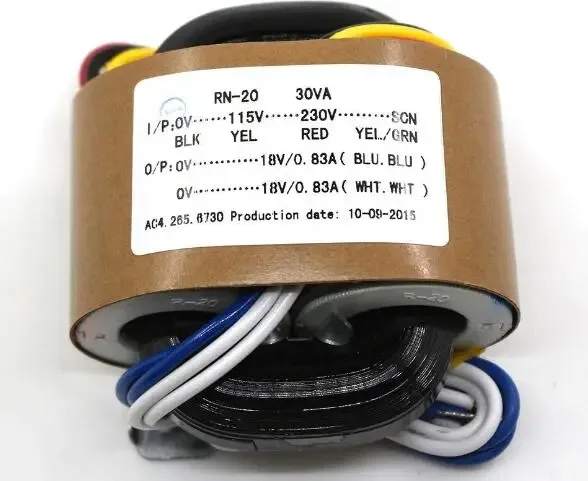 30W 30VA Primäreingang 0-115-230V-SCN Sekundärer Ausgang 9V 12V 15V 18V 24V R-Kerntransformator Audiophile