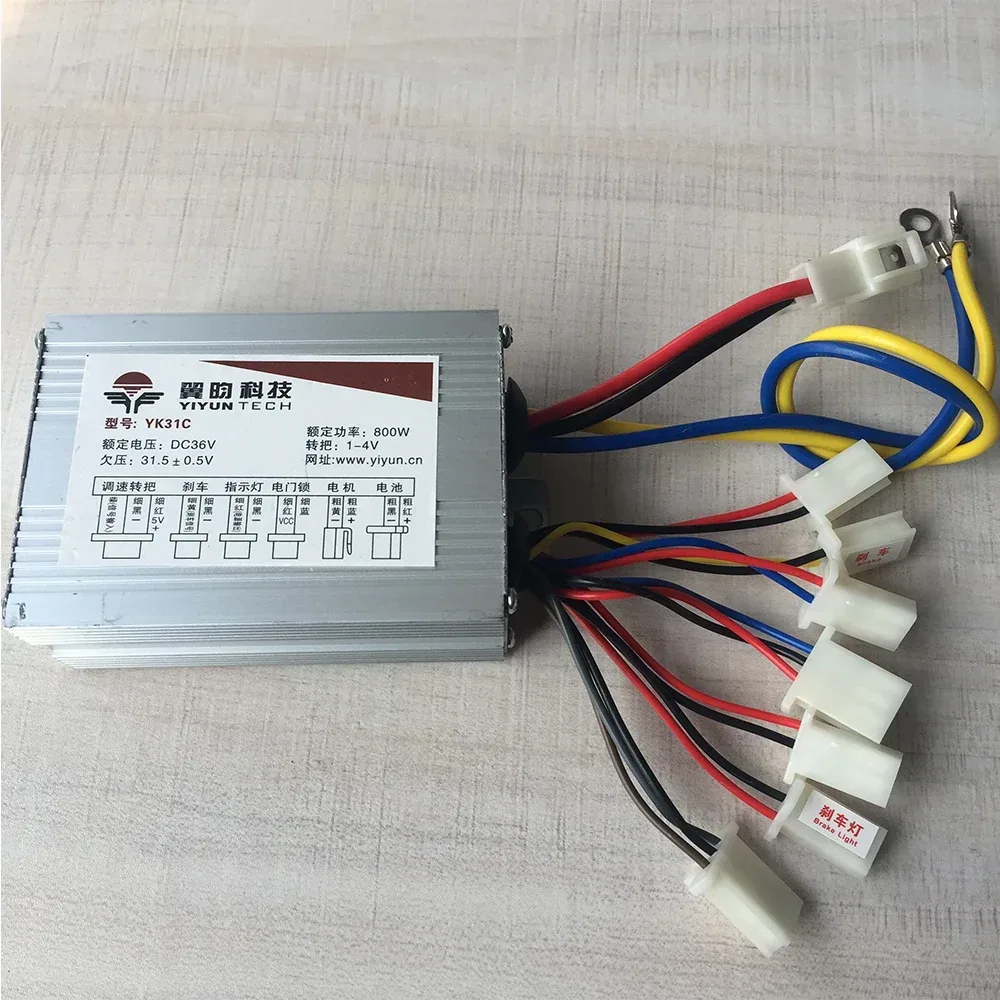 36 V 800 W DC Bürstenmotor Controller YK31C 3 Geschwindigkeit YIYUN E-Bike Elektrofahrrad Fahrrad Roller Controller Zubehör 9 Satz Kabel