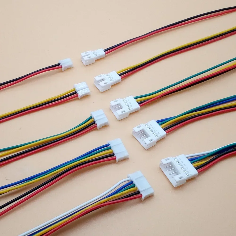 10 Paar Micro JST PH 2.0 2P 3P 4P 5P 6PIN männlich weiblich Stecker mit Drahtkabeln 100 mm