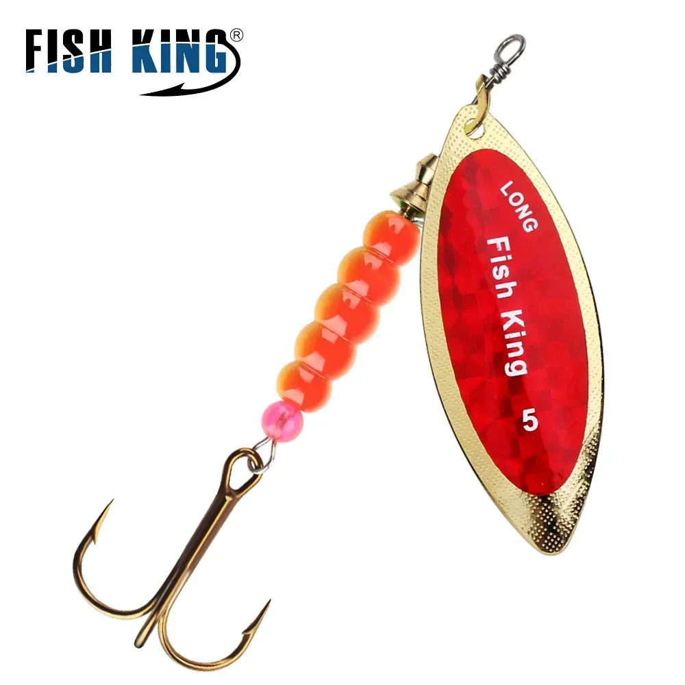 FISH KING Spinner Köder Köder 4,5g/7,0g/12,5g/17,4g/27,1g Löffel Köder hecht Metall Angeln Köder Bass Harten Köder Mit Haken