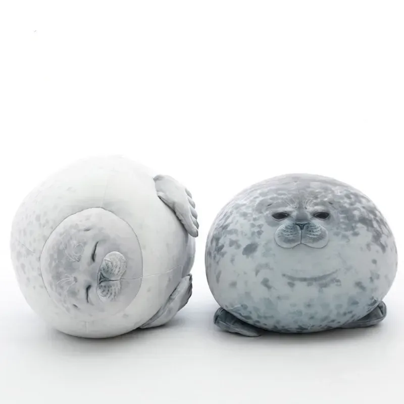 Angry Blob Seal Kissen Chubby 3D Neuheit Seelöwe Puppe Plüsch Stofftier Baby Schlafen Wurfkissen Geschenke für Kinder Mädchen
