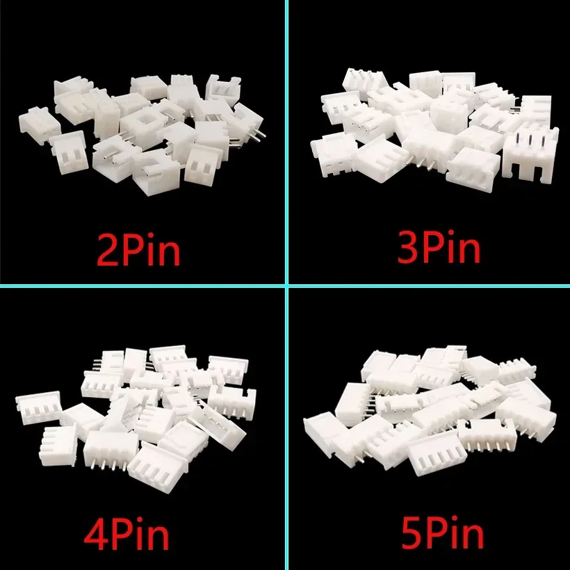 100 Stücke JST XH2.54 2/3/4/5 Pin Terminals Kunststoff Shell Stecker + Buchse Draht Stecker XH 2,54 2P 3P 4P 5P