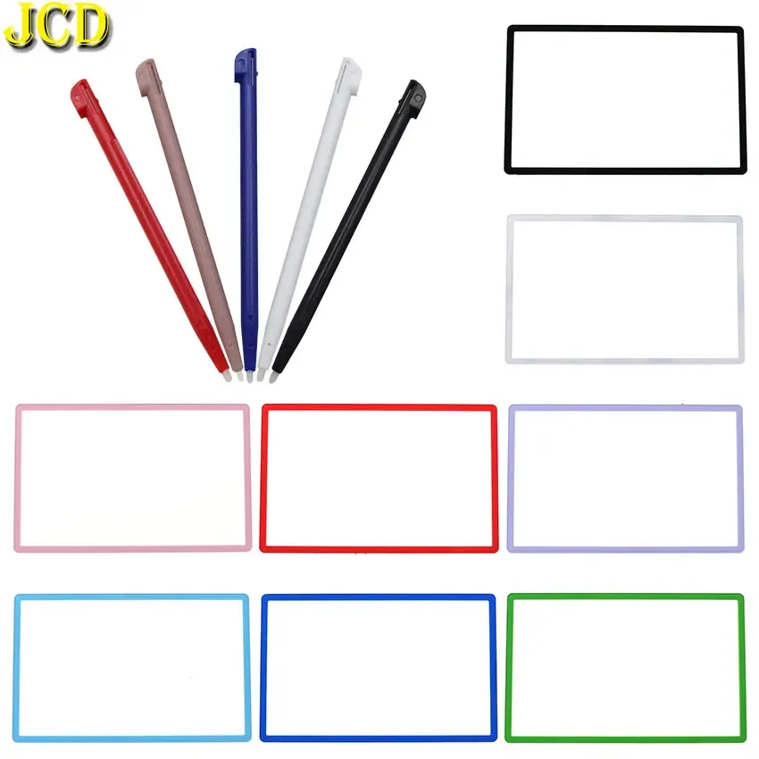JCD Obere Obere LCD Bildschirm Objektiv Kunststoff Abdeckung & Touch Stylus Stift Für Nintend 2DS Reparatur Teil