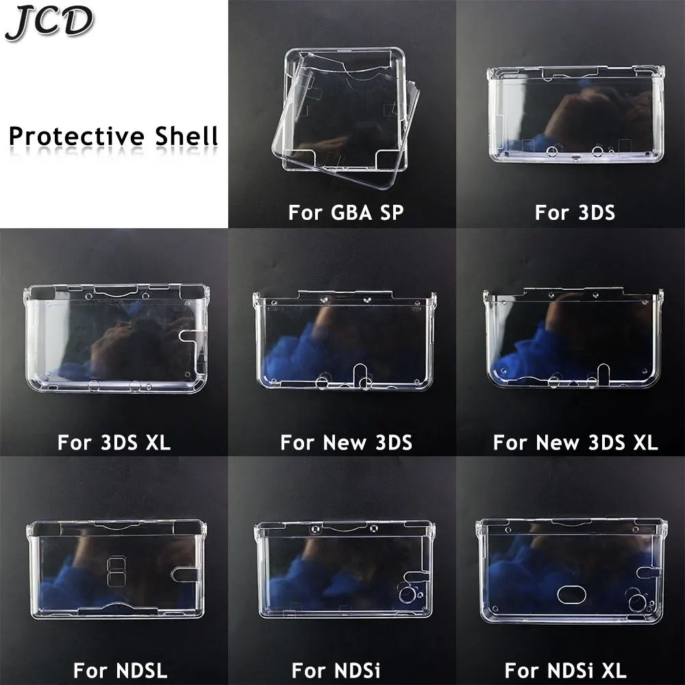 JCD Kunststoff Klar Kristall Schutzhülle Hard Shell Haut Fall Abdeckung Für GBA SP NDSL DSI NDSi XL 3DS XL Neue 3DS XL LL Konsole