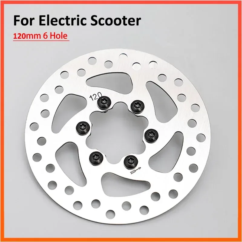 120 mm 6-Loch-Scheibenbremse für Elektroroller, Rotorbremse mit Schrauben, Edelstahl-Rotorteile