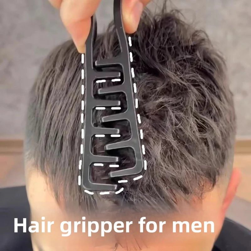 Herren Texturierter Stylingkamm Z-Form Haarwurzel-Volumenkamm für Flauschige Frisuren, Nahtabdeckung und Pony-Styling Friseurwerkzeug