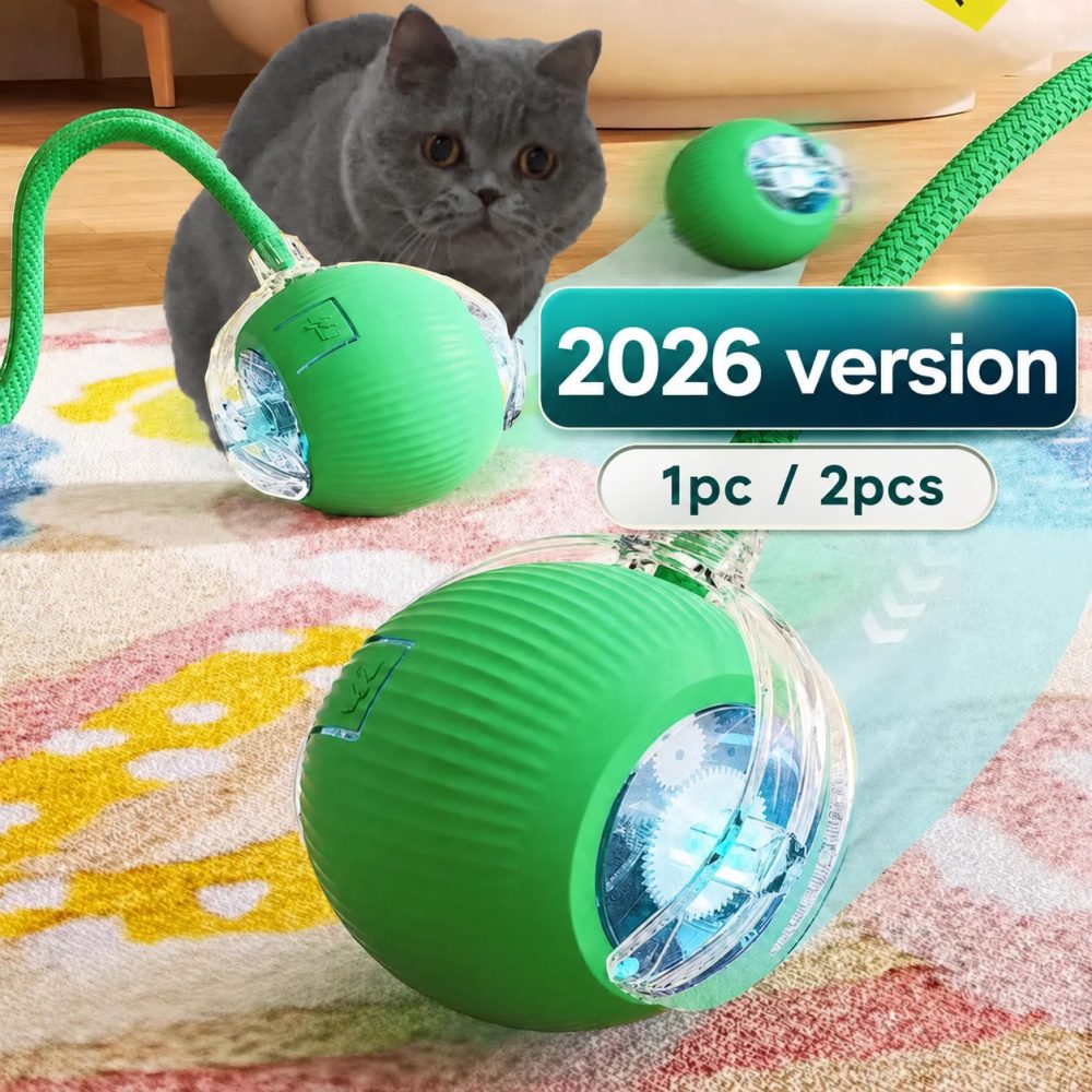 Neuer Interaktiver Katzenball Automatisch Rollender Katzenball Wiederaufladbares Intelligentes Kätzchen-Spielzeug Intelligente Bälle für Katzen