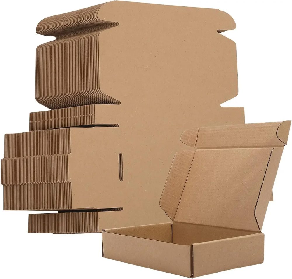 20/10PCS Wellpappe Box Mailer, Braun Karton Versand Box Wellpappe Mailer Versand Box Kraft Papier Verpackung Box