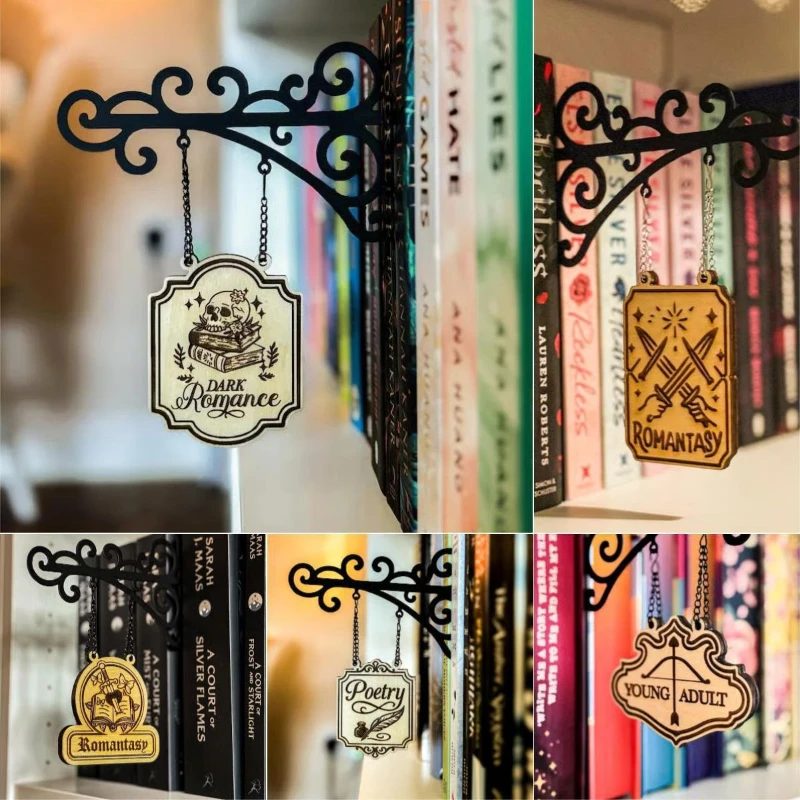 Buchdekoration, literarische Leser zum Aufhängen von Schildern, kreatives Lesezubehör für Enthusiasten, Wandkunstdekoration, Heimdisplay