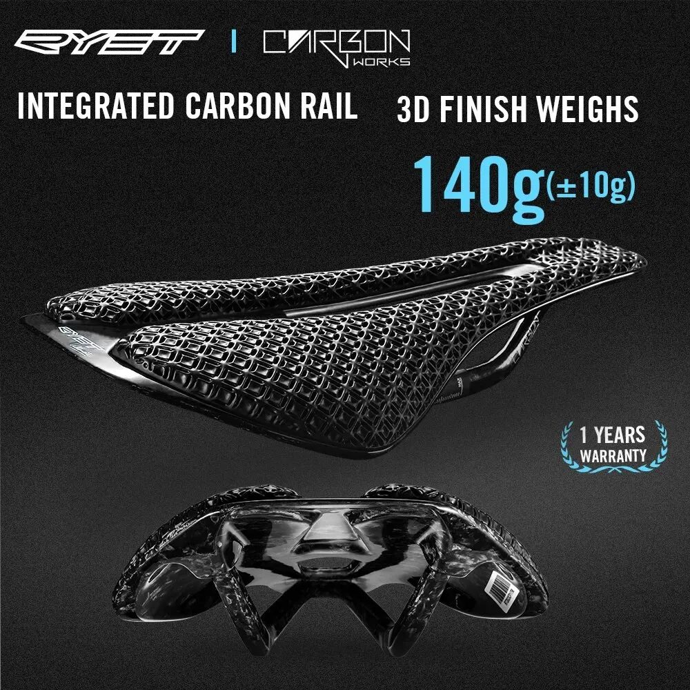 Ryet 3d bedruckter Fahrrads attel ultraleichter Carbon sattel 135/143mm 105g Fahrrads attel für MTB Kies Rennrads itz Fahrrad teile