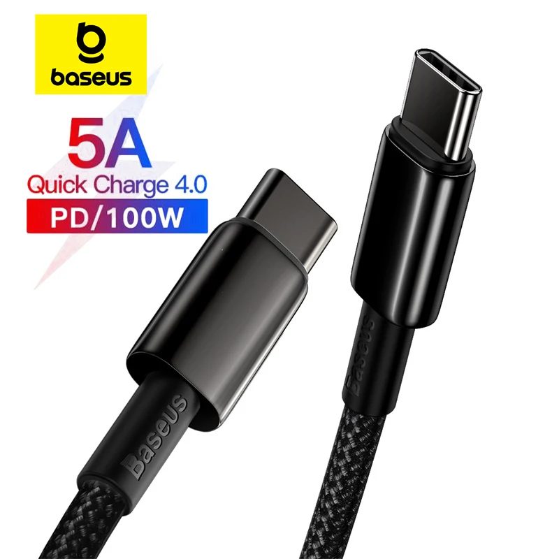 Baseus 100w typ c kabel für iphone 15 usb c pd schnell ladekabel ladegerät kabel für macbook samsung xiaomi typ c usb c kabel
