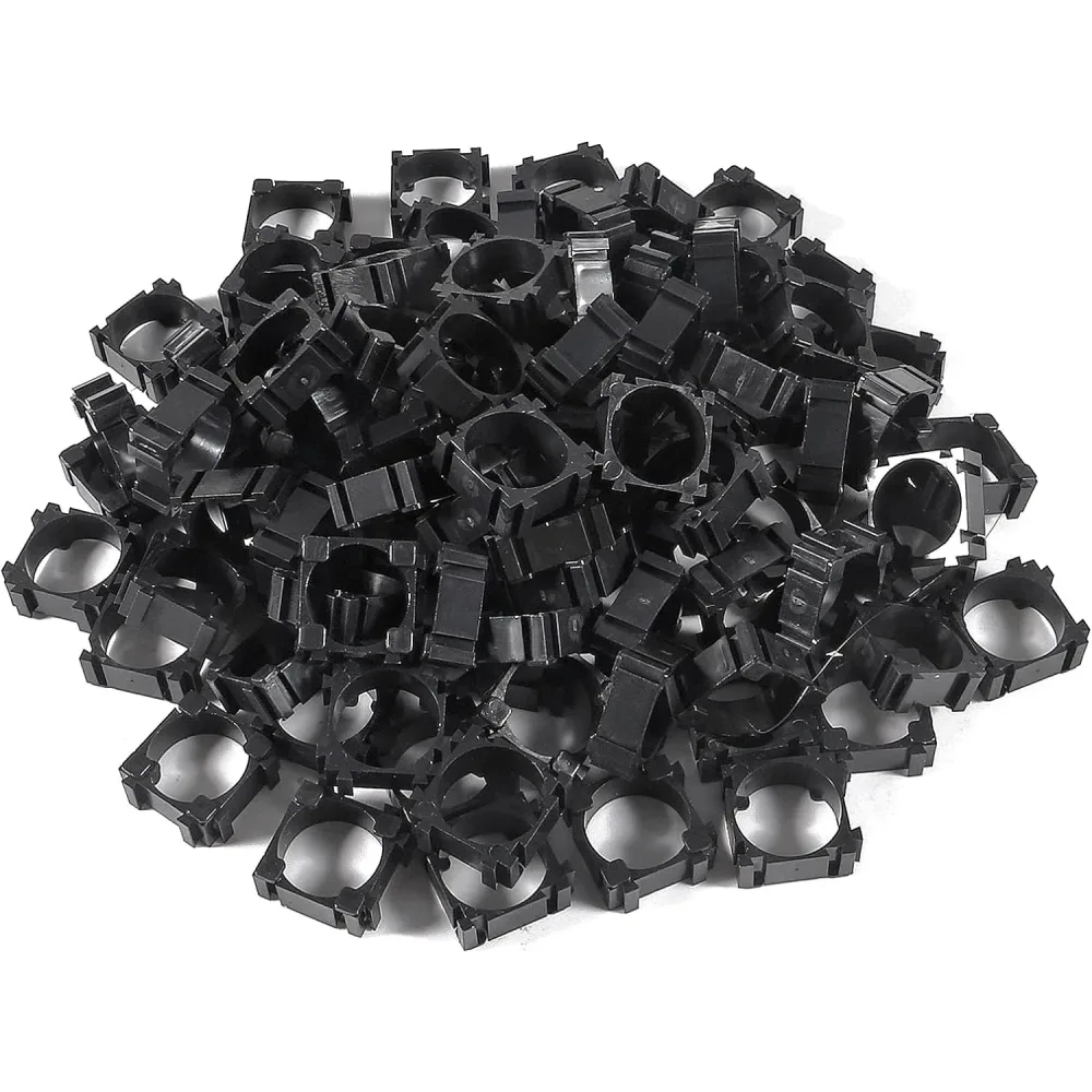 100 Stück 18650 Lithium-Batterie-Halter, Kunststoff-Akku-Halterung, zylindrische Zellen-Batterie-Ständer, Zellen-Abstandshalter für DIY feste Batte