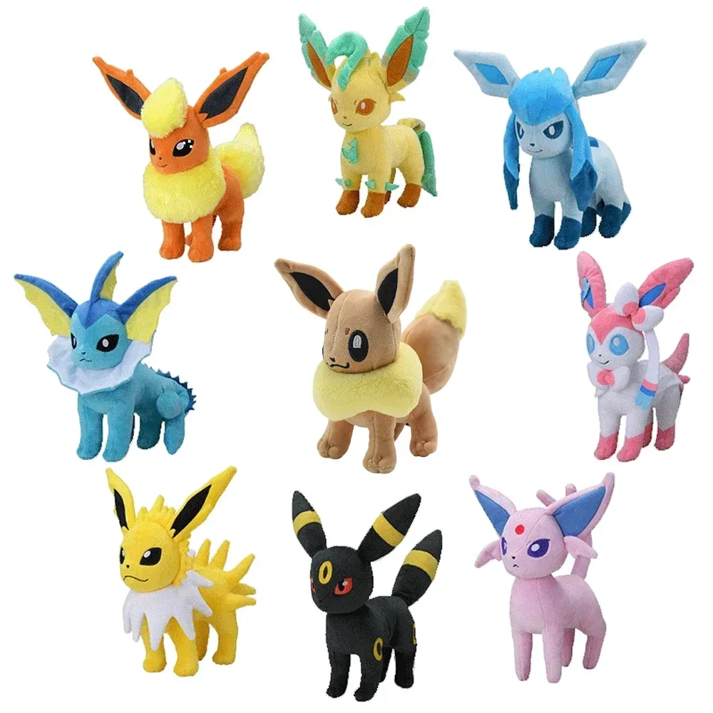 Eevee Evolution Sylveon Flareon Jolteon Umbreon Vaporeon Pikachu Stofftier Weiche Puppen Kinder Baby Geschenk
