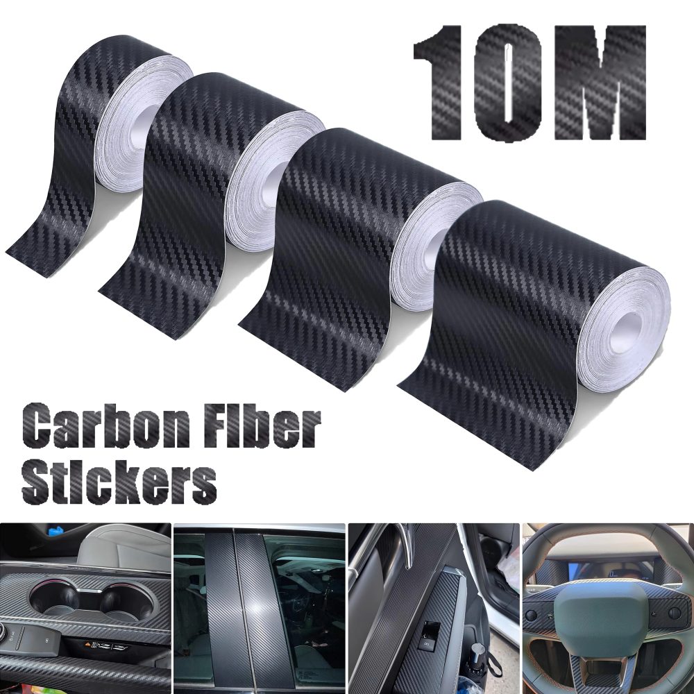 Carbon Fiber Automotive Klebeband Rolle Matte Schwarz Schutz Auto Film Selbst-Klebe Film 3D Vinyl Auto Film Zubehör
