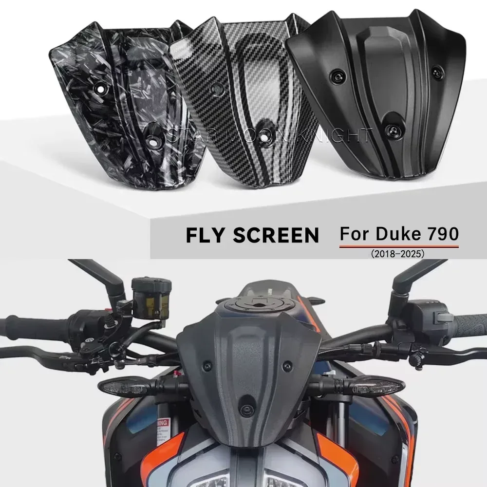 Für Duke 790 2018-2023 2024 2025 Mini Windschutzscheibe Windschutz Front Fly Screen Deflektor Verkleidung Motorrad Zubehör