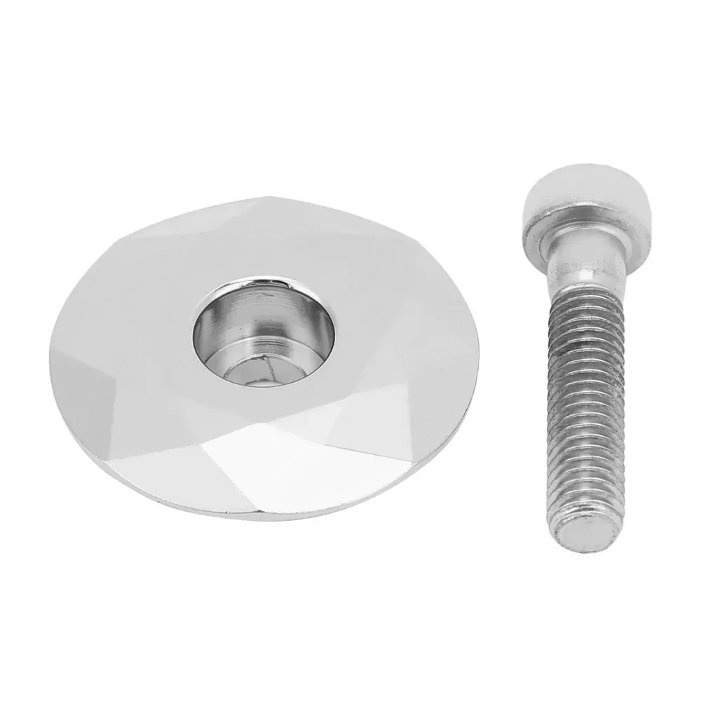 Aluminiumlegierung Fahrrad Headset Top Cap Silber Leichte Headset Vorbau Top Cover mit Schrauben Headset Vorbau Zylinder Fahrradzubehör
