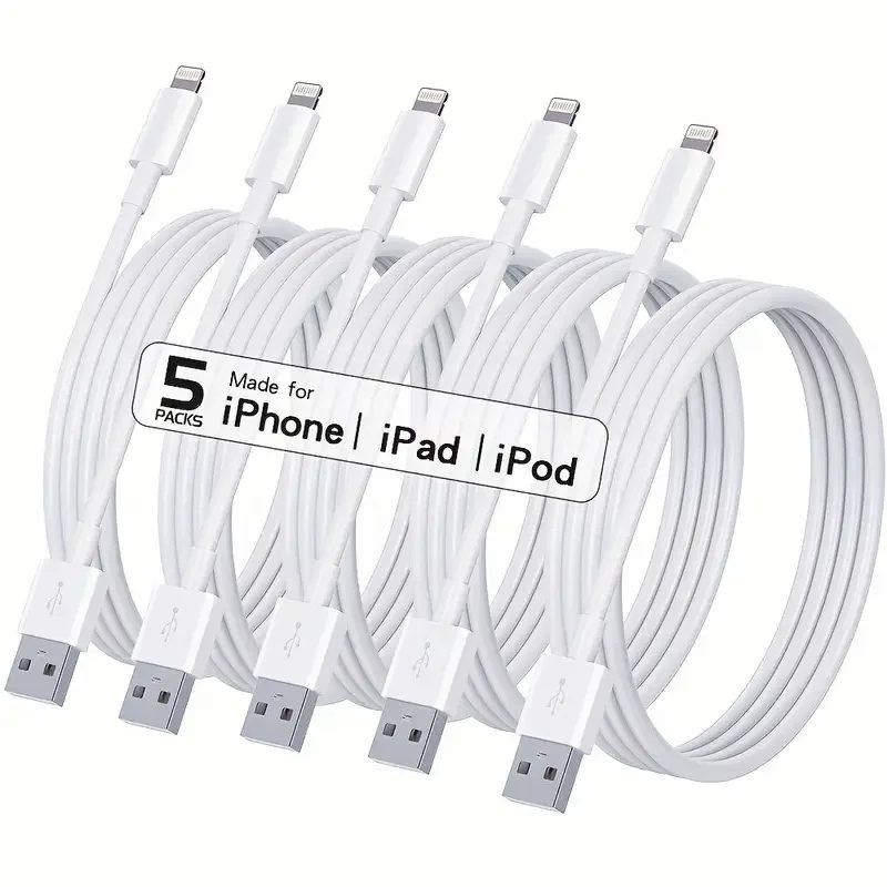 3PCS 5PCS MFi-zertifiziertes USB-zu-Lightning-TPE-Kabel Schnellladekabel sfor iPhone14 13 12 11Pro X 8 für iPad Weiß 1M 2M 3M