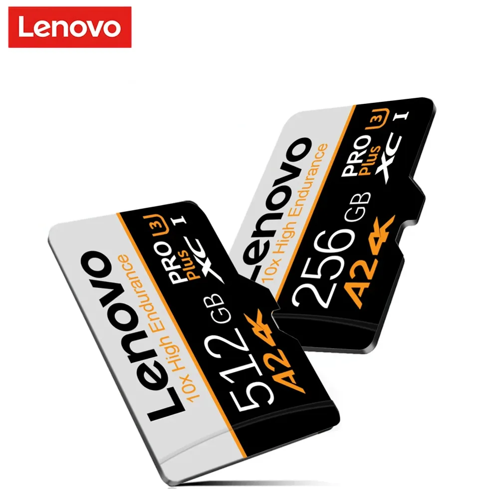 Lenovo SD-Karte Klasse 10 Hochgeschwindigkeits-Speicherkarte 128 GB 256 GB 512 GB Micro-SD-Karte U3 A2 Flash-Karte für Fahrtenschreiber/Kamera/Drohne
