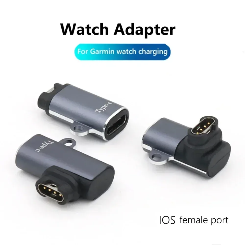 Typ C/Micro/ios USB-Ladegerät-Adapter für Garmin Fenix 7/6/5 Instinct 2S Venu 2 Plus EPIX Forerunner 745 Uhren-Ladekonverter