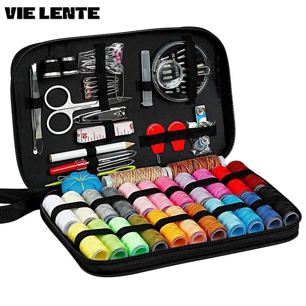 68/98 Stück Nähsets DIY Multifunktions-Nähbox-Set Kit Zubehör für Handquilten Nähen Stickgarn Zubehör