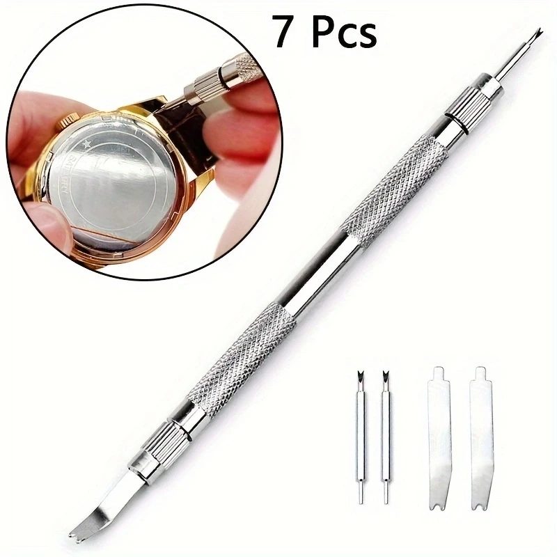 7 stücke Uhr Werkzeug Frühling Kiefer Nadel Bar Pose Gefeilt Pin Haarspange Reparatur Armband Frühling Installation Set Uhr Strap Entfernung