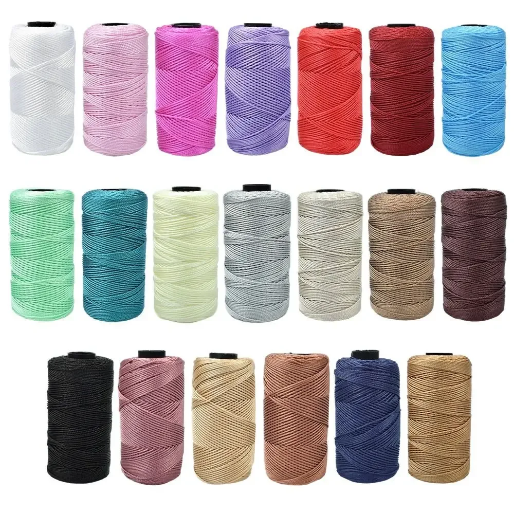 Sommerliches, leichtes Eisbaumwoll-Seidengarn zum Häkeln für DIY-Bastelarbeiten, Taschen, Hüte, Schuhe, Polypropylen-Garn, Häkelgarn, Kordel, 1,5 mm, 200 m