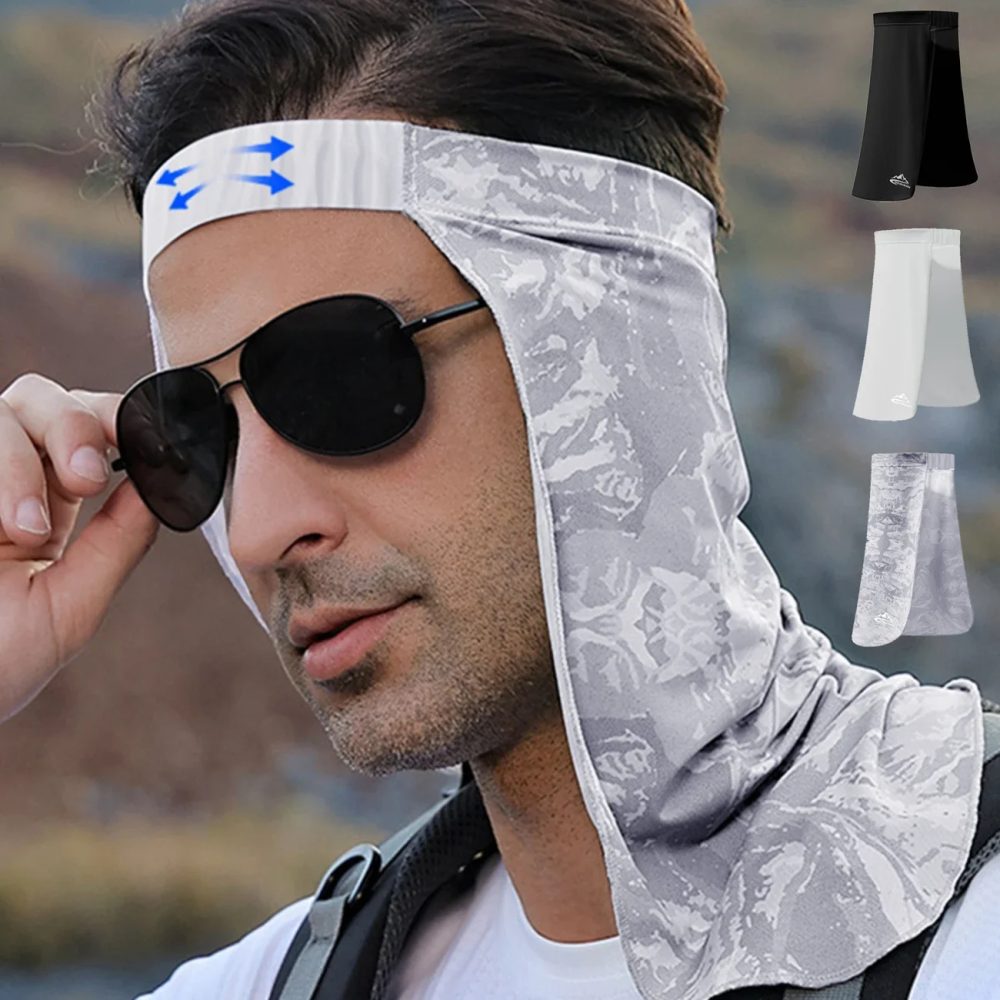 Sommer-Sonnenschutzhut für Outdoor-Angeln, Radfahren, atmungsaktiv, UV-Sonnenschutz, hochelastischer Nackenschutz, Herren-Kopfbedeckung