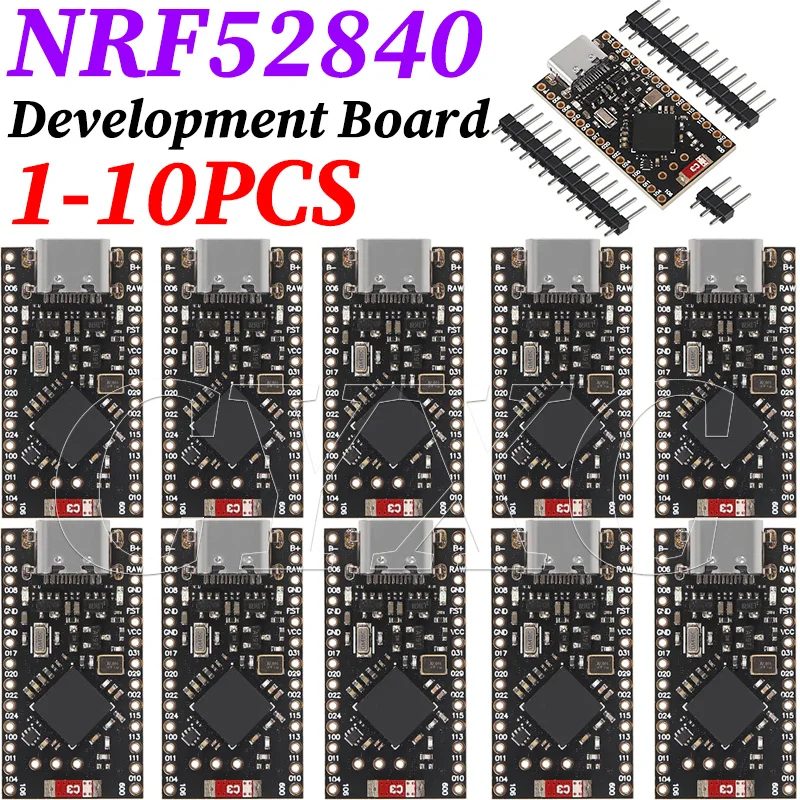 1-10PCS Pro Micro NRF52840 Entwicklungsboard kompatibel mit Nice!Nano V2.0 Bluetooth Lademanagement Pro Micro NRF52840
