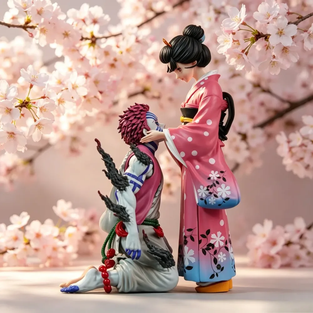 Demon Slayer Akaza Koyuki Anime-Figur PVC-Statue Dekoration Sammlermodell Geschenk für Anime-Sammler Figurine