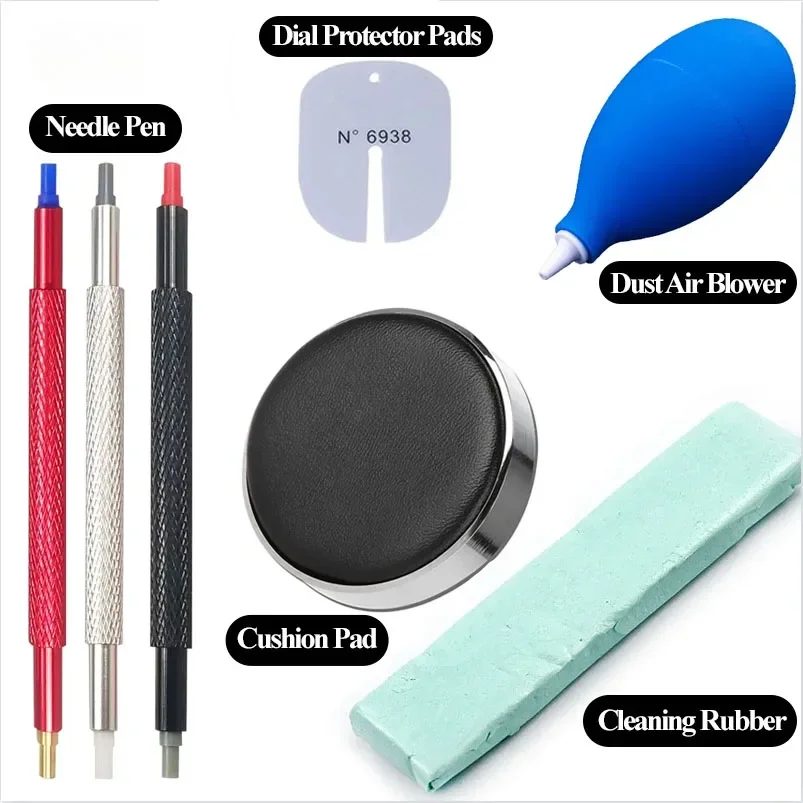 1/7/13 stücke Uhr Reparatur Kits Gummi Staub Luft Gebläse Schutz Pads Nadel Stift Reinigung Pinsel Anzug Uhr reparatur Werkzeuge Pflege Kit