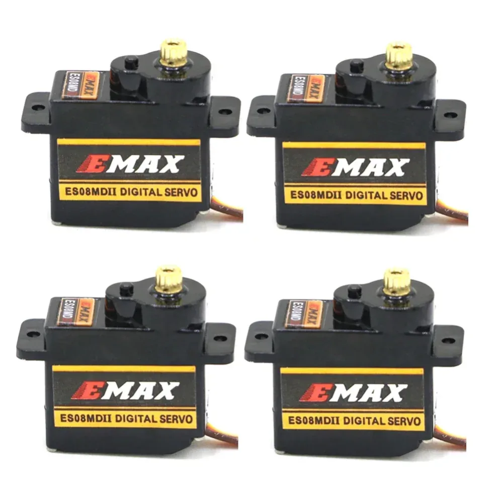 EMAX ES08MD II Mini Metall Digital Servo 13g für RC Modellflugzeug Hochgeschwindigkeits-Mini-Metallgetriebe für FPV RC Flugzeug Starrflügler Geschenk
