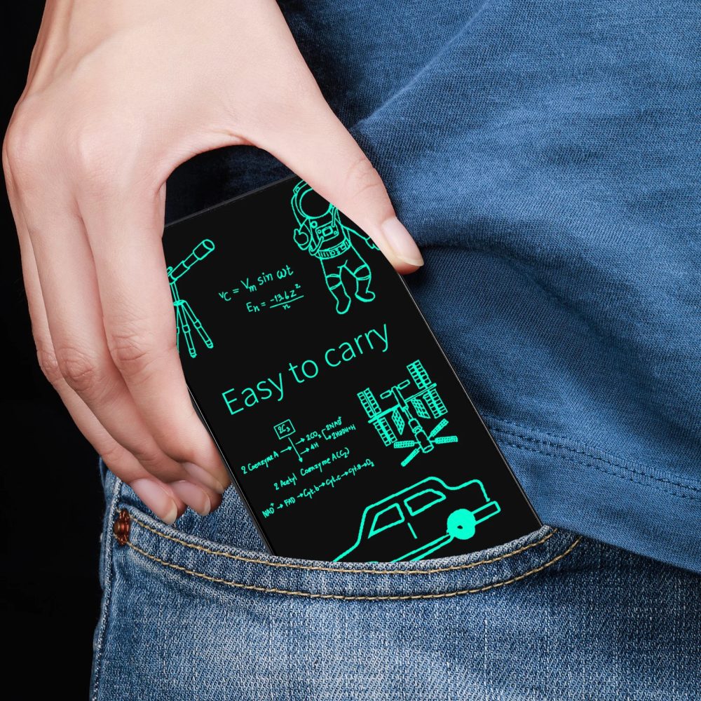 6,5-Zoll-Vollbild-LCD-Schreibtablett, tragbarer digitaler Notizblock, leichtes Taschendesign, ideal zum kreativen Skizzieren und Zeichnen