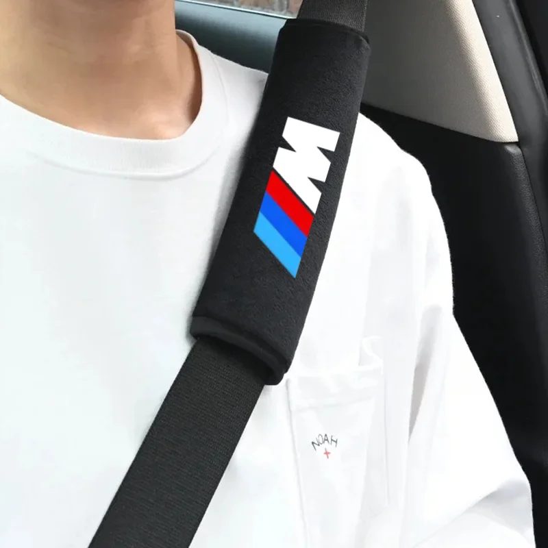 Auto-Sicherheitsgurt Leder-Schulterpolster 2 Stück für BMW M E46 E90 E60 F10 F30 E39 E36 F20 E87 G30 E92 E91 X5