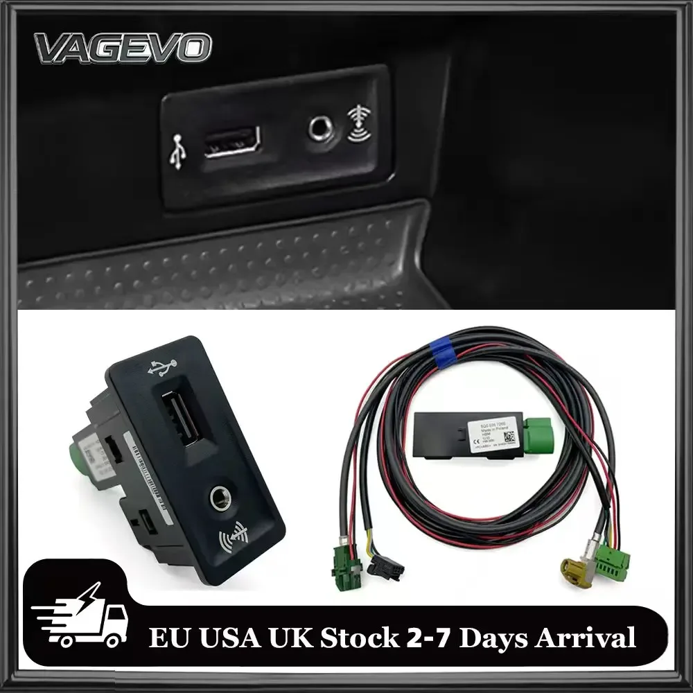 CarPlay Media USB AUX Schalter MIB2 MDI USB AMI Adapter Steckerbuchse 5Q0035726E 5Q0 035 726 E Für VW Golf 7 MK7 VII Für Passat B8