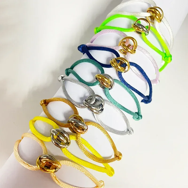 Armband aus Edelstahl, Metallschnalle, verstellbares Seil, klassisches Armband für Männer, Freundschaftsschmuck, Geschenk für Frauen