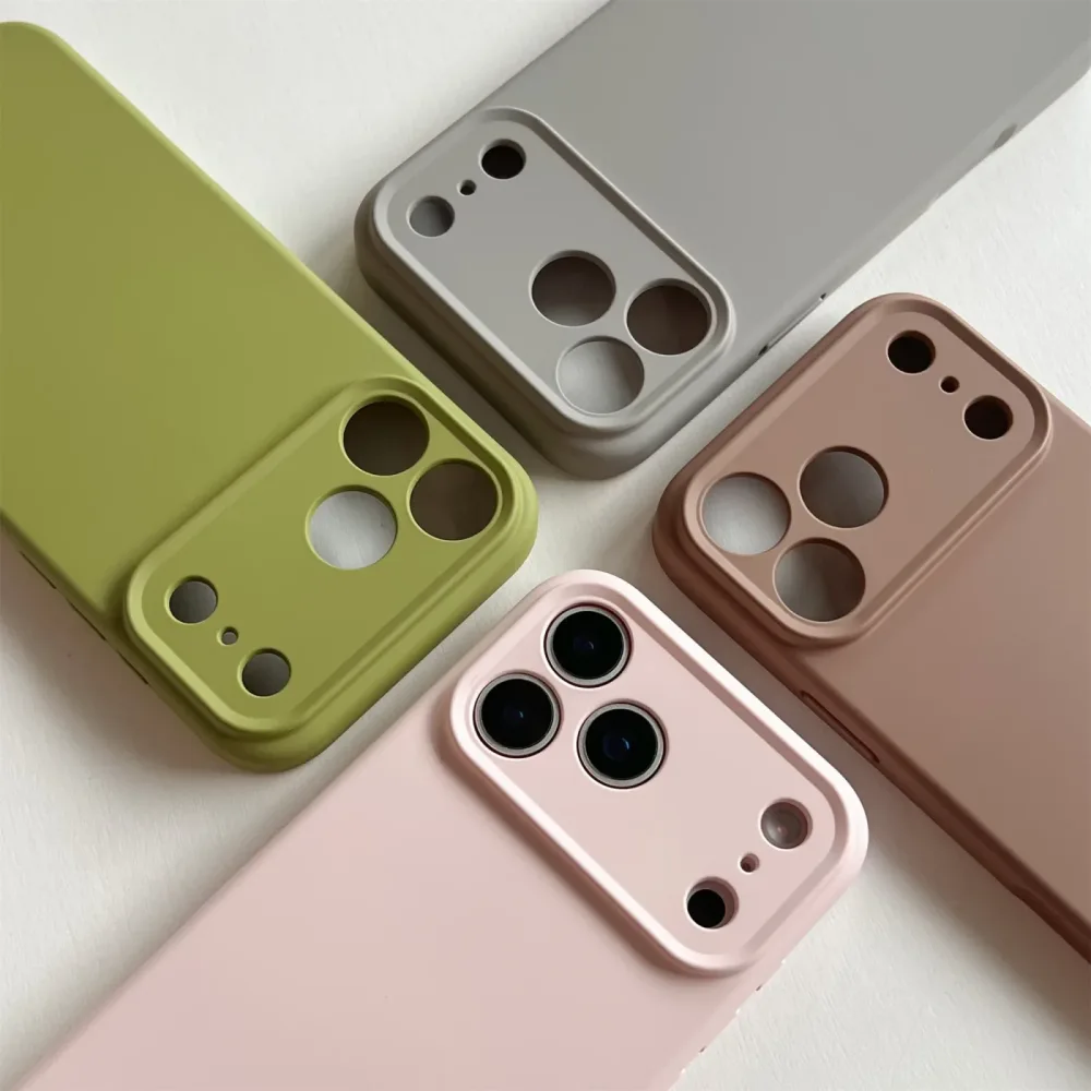 Stoßfester Bumper für iPhone 17 Air, neu für iPhone 17 Pro Max, Hülle für iPhone 17 Pro, gelbes Flüssigsilikon-Gummi.
