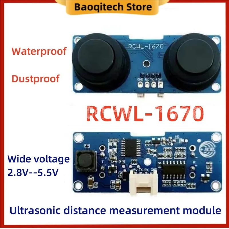 RCWL-1670 Wasserdichter Transceiver, geteiltes Ultraschall-Entfernungsmodul, 2 cm?400 cm Entfernung, DC3?5 V, für die Messung des Wasserstands