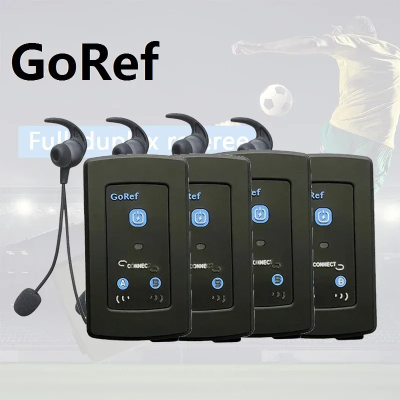 GOREF Fußball-Schiedsrichter-Intercom-Headset, 1200 m, Vollduplex, Bluetooth 5.1, Motorrad-Interphone, kabelloser Kommunikator, wie FBIM