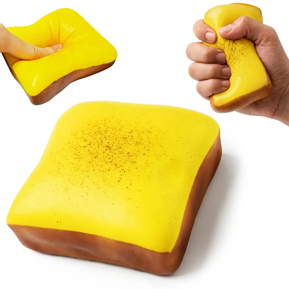 1 Stück Mini-Toast Langsam Aufsteigendes Squishy-Spielzeug zur Angstlinderung, Sensorisches Beruhigungsspielzeug, Reise-Fidget-Spielzeug, Weihnachtsgeschenke
