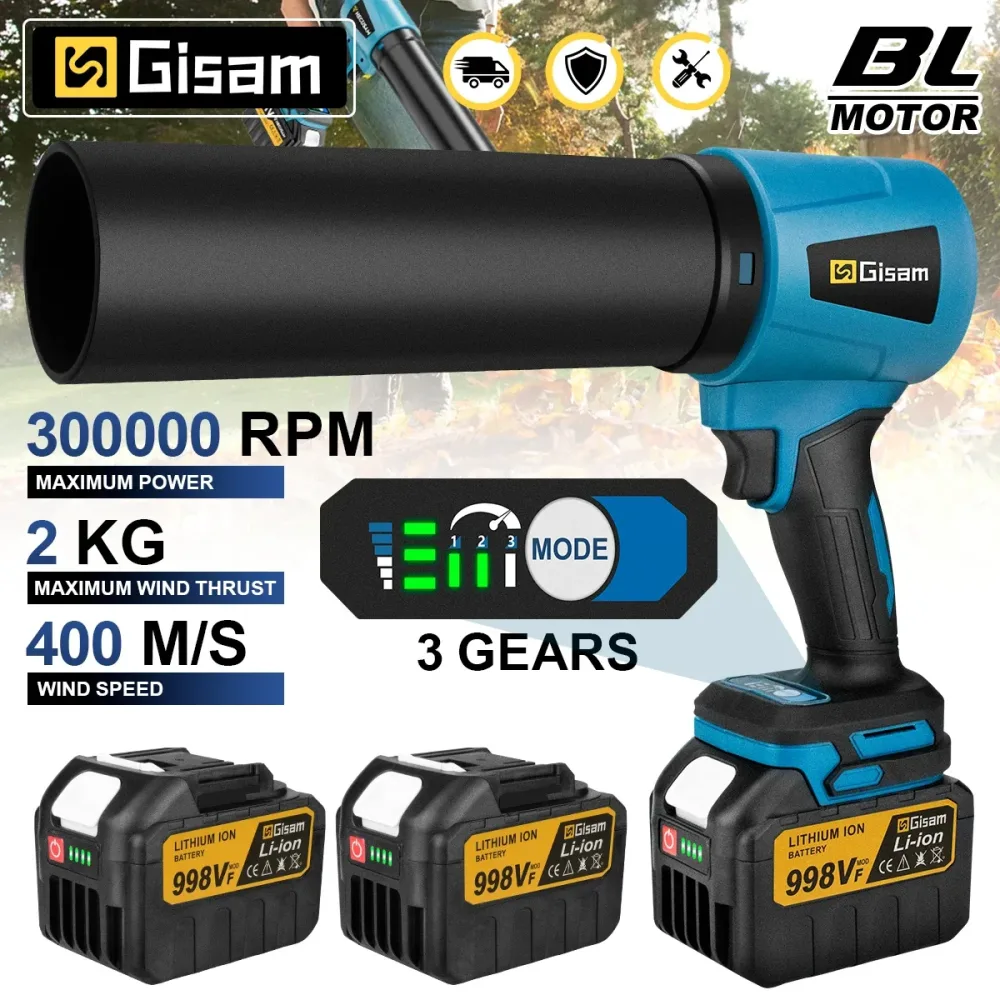 G nto 3000 W Bürstenlosen Elektrischen Turbo Gebläse Jet Fan 400 M/S 300000 RPM Handheld Blatt Staub Blasen Werkzeug für Makita 18 V Batterie Pin