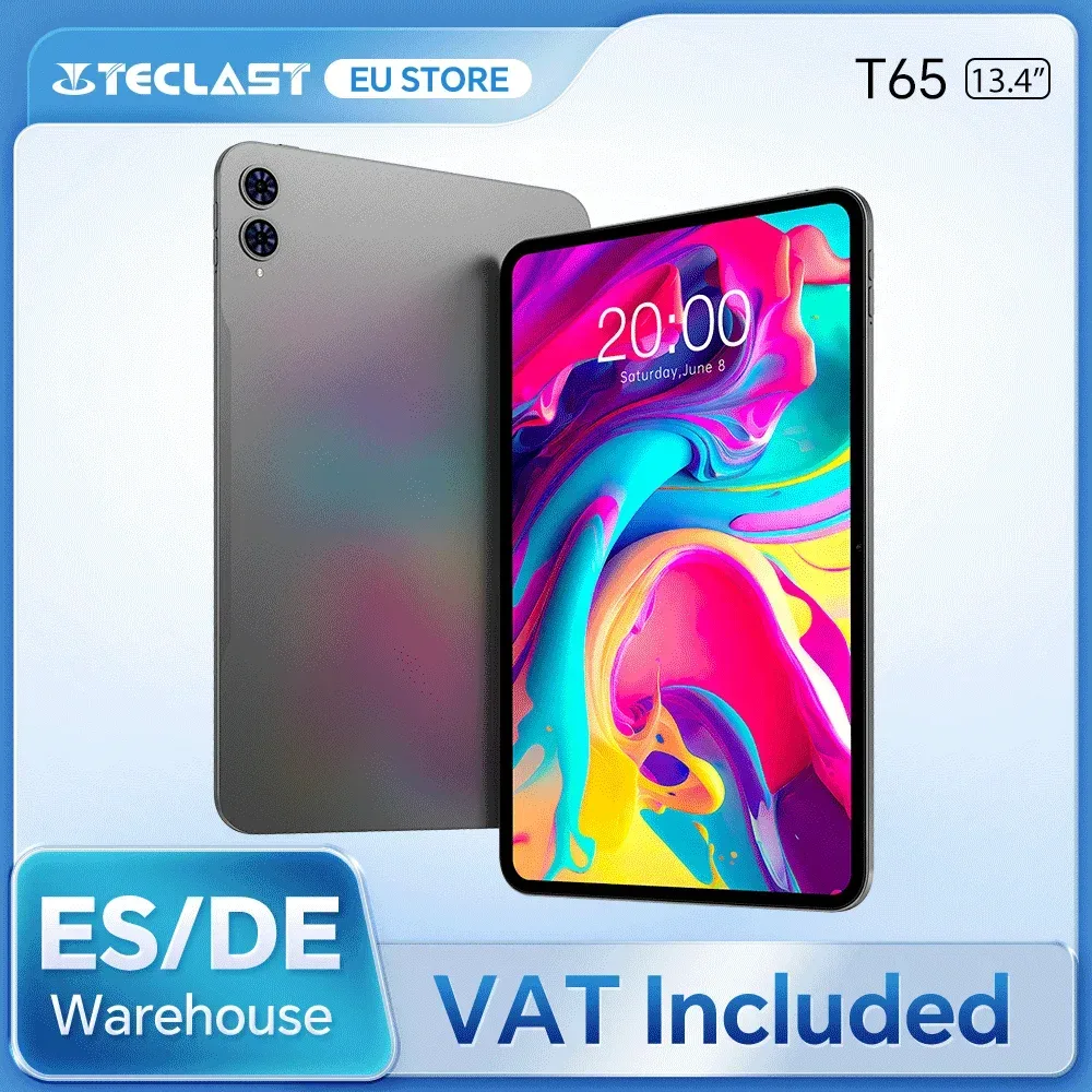 Teclast T65 Android-Tablet 16 13,4-Zoll-120-Hz-Bildschirm T7280 Octa-Core Max. 26 GB RAM 128 GB ROM (bis zu 1 TB) 4G LTE 8000 mAh Widevine L1